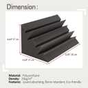 Acoustic Foam Bass Traps -12 Pack Wall Corner Studio Foam Blocks 12" X 7" X 7" Low-Frequency Sound Absorption Material for Home Studio and Theater etc. (12 Pack, Bass traps)