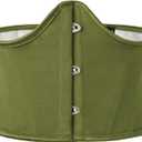 Scarlet Darkness Ren Faire Belts for Women Medieval Waist Cincher Bustier Belt for Party Green Size 10