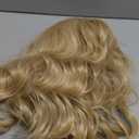 BERON 14 Inches Blonde Wig Short Curly Wigs for Women Ash Blonde Synthetic Wigs with Bangs Wig Cap Include