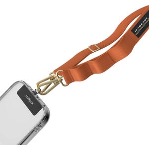 MAGEASY Universal Cell Phone Lanyard - Anti-Theft Crossbody Phone Strap for iPhone 16 Pro Max & Most Smartphones, for Men & Women | 20mm (Orange)