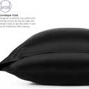 Tafts Pillow Cases - 22mm 100% Pure Mulberry 6A Silk Pillowcase for Hair & Skin with Zipper Closure, Cooling, Natural, Organic, Double Sided Silk Pillow Case (Midnight Black, Queen 20x30 1pc)