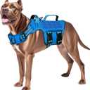 Dog Harness for Large Dogs Heavy Duty, No Pull Tactical Dog Harness with Molle System, Easy On and Off Service Dog Vest, Breathable Padded,  Reflective Pet Vest for Walking Hiking Training, Size: XL(Neck:21-32",Chest:26-39"),75-135 lbs
