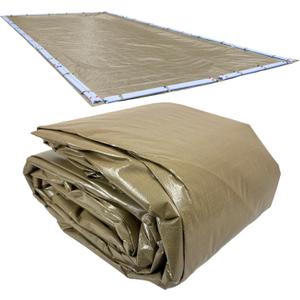 Robelle 18 x 36 ft Professional Tan Winter Pool Cover for Inground Pools, 5 ft Overlap (23 x 41 ft Cover Size), Solid 12 x 12 Scrim, 3.7 oz/yd2, Style: 571836R-ROBA