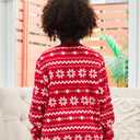Disney family matching sweatshirt Stitch Mickey Spiderman print long sleeve winter Christmas mom dad kids loose fit red (8-9 Years)
