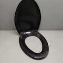 Bemis Classic Colors Slow Close Toilet Seat, Easy Clean Hinges and Durable Plastic Seat, Made in USA, Elongated, Black