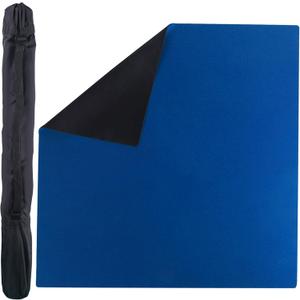 GSE Games & Sports Expert 32 x 32 Inches Rubber Anti-Slip Playmat, Mahjong, Dominoes, Poker Cards and Board Games Tabletop Cover Mat with Carrying Bag (Blue), 1-Pack