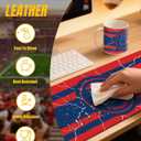 Football Fan Coffee Mug Cup and Large Desk Matt for Desktop Buffalo Themed Merch Fan Shop Men Women Sport Stuff Apparel Memorabilia Decor Bill Team Bf Boyfriend Novelty Cool Special Present Funny Gift