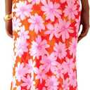 PRETTYGARDEN Women's Floral Bodycon Maxi Dress Summer Beach Sundress Sleeveless Spaghetti Strap Wedding Guest Dress (Pink, S)