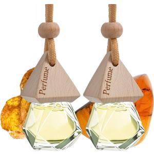 Car Air Freshener Hanging Diffuser – Long-Lasting Essential Oil Scent (Up to 60 Days) – Non-Toxic & Eco-Friendly – 2-Pack Auto Fresheners Made in USA