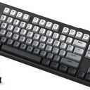 ATTACK SHARK M87 80% Wireless Gaming Keyboard,87 Keys Rainbow Lights TKL Mechanical Feeling SA PBT Keyboard for Mac/Win, Bluetooth 5.0/2.4Ghz Dual Mode Pc Keyboards for Office/Gaming Moonlight