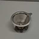 Pour Over Coffee Dripper, Paperless Reusable Coffee Filter, Pour Over Coffee Maker for Single Cup Brew, Double Mesh Design of Stainless Steel Cone Filter for Perfect Extraction (1-2 Cup)