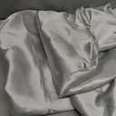 2 Pcs Satin Pillowcase for Cervical Pillow, Gray Silky Cervical Pillow Case Contour Pillow Case Cover with Zipper, Smooth Ergonomic Pillowcase for Neck Pillow Cover