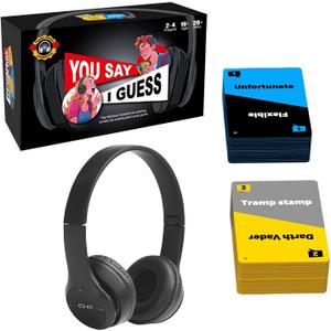 Sorry What Game, Uncensored Lip Reading Party Games for Adults, Card Games for Adults & Friends, Based On The Headphone Challenge, Flipping-Fun Party Games for Families & Game Nights