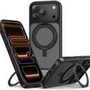 NIMASO for iPhone 17 Pro Case with Ring Stand 360°Rotatable, Compatible with MagSafe, Shockproof Military Grade Protection, Translucent Matte Back, Magnetic Kickstand iPhone 17 Pro Phone Case