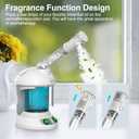 DENFANY Hair Steamer Facial Steamer 2 in 1 Nano Ionic Steam for Deep Hydration, Adjustable Arm, Easy-Clean Wide Mouth Tank, Home & Salon Use