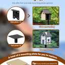 3 Holders Upgrade Bird House Pole with 90inch for Outdoor Bird Feeder Bath, Heavy Duty Adjustable Birdhouse Stand with 4 Plates & 5 Prong Base for Garden, Yard(NO Birdhouse & Birdbath)