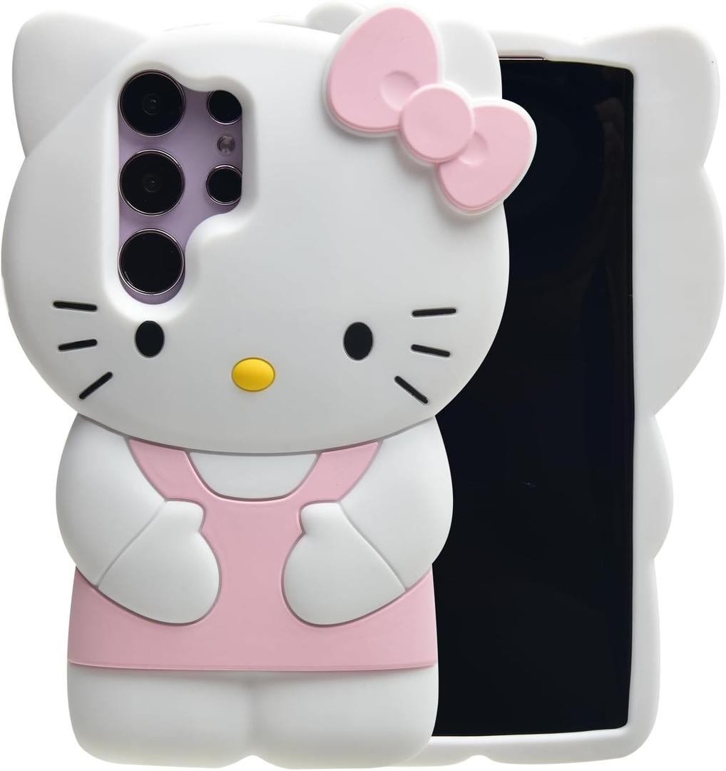 Cartoon Case for Samsung Galaxy S22 6.1", Fashion Cute 3D Cute Kitty Kawaii Soft Silicone Animal tective Gel Shockof Gel Back Cover for Kids Women Girls Boys (Kitty-6, S22 6.1")