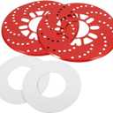 Disc Brake Rotor Cover, Aluminum Decorative Brake Rotor Trim 26cm Red Racing Style Heat Dissipation Design Fits Cars With 14 Inch Or Larger Wheels 4 Or 5 Bolt Pattern Enhances Wheel Appearance
