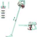 Cordless Vacuum Cleaner, Stcik Handheld Rechargeable Lightweight Small Mini 3-in-1 Vac Electirc Broom for Home Hard Floor Carpet Pet Hair Litter Cleaning, Detachable Battery