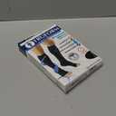 Truform 20-30 mmHg Compression Stockings for Men and Women, Knee High Length, Open Toe, Black, Medium (Medium (1 Pair))