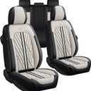 Universal Fit Waterproof Breathable Nappa Leather Automotive Vehicle Car Seat Covers Set Cushion Protector for Sedan SUV