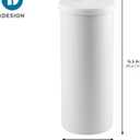 iDesign Freestanding Bathroom Toilet Paper Storage Holder with Lid for 3 Extra Rolls, White