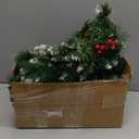 Christmas Garland with Lights, 50 LEDs 9FT Prelit Garland Battery Operated Outdoor Indoor Christmas Decorations Lighted Garland for Stairs Railing Fireplace Mantle Front Door Home Holiday Decor