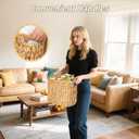 Toilet Paper Basket, Over the Toilet Storage for Tank, Slim 6.5" W  9.45" D Holds 6 Rolls, Fits Narrow Tub Gaps for Bathroom, Kitchen & Home