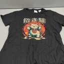 Maneki Neko Lucky Cat Japanese Money Kitten Good Luck Charm T-Shirt (Small, Black)