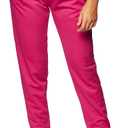 Hanes Womens Sport Performance Fleece Jogger Pants with Pockets (Pink, L)