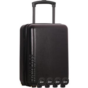 TAKE OFF Luggage 3.0 - Personal Item, 18x14x8 Inches, Underseat Suitcase with Removable Wheels, Hard Shell Luggage, Small Carry On Overnight Weekender, Airport & Travel Essentials, TSA Approved, Black