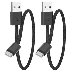 2-Pack for Carplay Cable USB C Woven Cord 1FT for iPhone 17 16 15 Pro Max | USB A to USB-C Cables Car-Play Data Transfer Vehicle Audio for Android-Auto Cable for Samsung Galaxy S26/S25/S24/S23