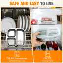 RAOOKIF 2 Pack Stainless Steel Snack Containers with Lids, 3-Compartment Leak-Proof Food Storage Containers, 20 oz Reusable Grab-and-Go Bento Box for School, Home, Office, and Camping, Dishwasher-Safe