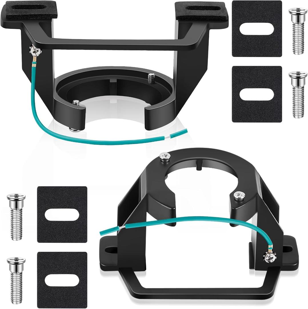 Zonon Ceiling Fan Mounting Bracket Ceiling Fan Mounting Kits for Cathedral Canopy Living Room, Black(2 Pcs,with Wire)