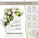 RattanView Wooden Wedding Welcome Sign with Flower Box 24 x 18 Inches Custom Name & Date Welcome to Our Wedding Outdoor Sign with 4 Floral Vase Slots for Reception Bridal Shower Party Indoor Decor