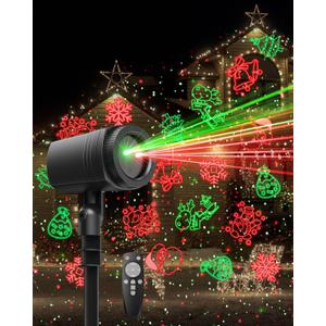 Christmas Projector Lights Outdoor, 9 High-Definition Patterns Laser Light Projector with Remote and Timer, Party Lights for Indoor Outdoor Garden Holiday Decoration Halloween New Year