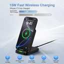 Samsung Wireless Charger Fast Charging Stand Desk Phone Station for Android Samsung Galaxy S26 Ultra/S25/S24/S23/S22/S21,15W Fast Wireless Charger Pad for Motorola Edge 2025/G Stylus 5G/G Power 2025