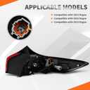 Left Outer Not Halogen Tail Light Assembly Compatible with Rogue 2021 2022 2023 Rear Taillight Tail Lamp Driver Side NI2804122 265556RR0A