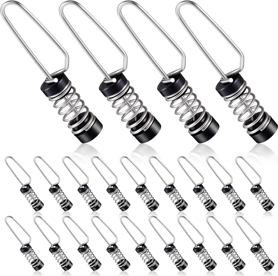 Moxweyeni Boat Flag Clips Stainless Steel Marine Flag Clips for Halyards Outrigger Lines Antennas Stern Lights Flagpole Rope Fishing