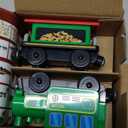 Wooden Train Accessories Battery Operated Locomotive Train, Remote Control Train for Track Set, Powerful Engine Train Vehicles Fit All Major Brands Track Railway System (Battery Not Included)