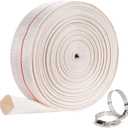 Product image Backwash Hose 2"ID x 100ft Swimming Pool Discharge Hose Heavy Duty PVC Water Hose With 2 Clamps General Purpose Lay-Flat Pump Drain Pipe for Water Transfer Applications, White