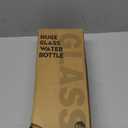 MUKOKO 64oz Glass Water Bottles with Straw and Lid,Half Gallon Water Bottle with Time Marker,Large Glass Water Jug with Silicone Sleeve and Stainless Steel Handle-Blue