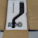 Nilight Forged Trailer Hitch Mount with 2-5/16-Inch Ball Fits 2 Inch Receiver Square 5/8" Hitch Pin Clip 15000 lbs 4" Drop, 1-1/4 Hole, Gloss Black Powder Coat