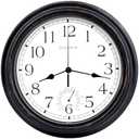 16 Inch Large Outdoor Clock Waterproof with Thermometer Retro Wall Clocks for Patio Pool Garden Home, Bronze