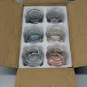 NETANY 6-pack 16 oz Overnight Oats Containers with Lids, Glass jars with Airtight Lids, Wide mouth Mason Salad jars, Glass Food Storage Containers for Snacks Yogurt Spice Sugar