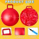 Lewtemi 6 Pcs Hopper Ball for Kids 18 Inch Jumping Hopping Inflatable Bouncing Ball with Handle and Air Pump for Indoor Outdoor Games Sport Exercise Fun Easter Basket Stuffers Gifts(Rainbow Colors)
