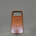 New Aluminum Frame Metal Bumper Magnetic Backplate Frame Hard Case Cover for iPhone17Pro max, Metal Frame Military Grade Drop Protection (Orange, for iphone17Pro Max)