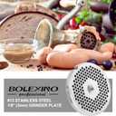 BOLEXINO #12 Stainless Steel 1/8" Meat Grinder Plate, Heavy Duty 3mm Fine Plate For Franks, Hot Dogs