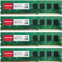 DDR3 RAM GIGASTONE 32GB Kit (4x8GB) DDR3/DDR3L 1600MHz (1333MHz) PC3-12800 (PC3-10600) CL11 1.35V/1.5V 2Rx8 UDIMM 240 Pin Unbuffered Non ECC High Performance PC Desktop Memory Upgrade