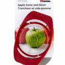 Apple Corer and Slicer with Stainless Steel Blade for Precision Cutting, Red, Pak of 2